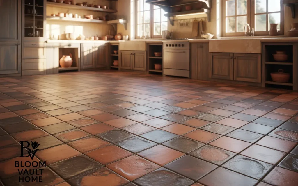 Soft Pink-Toned Terracotta Tiles