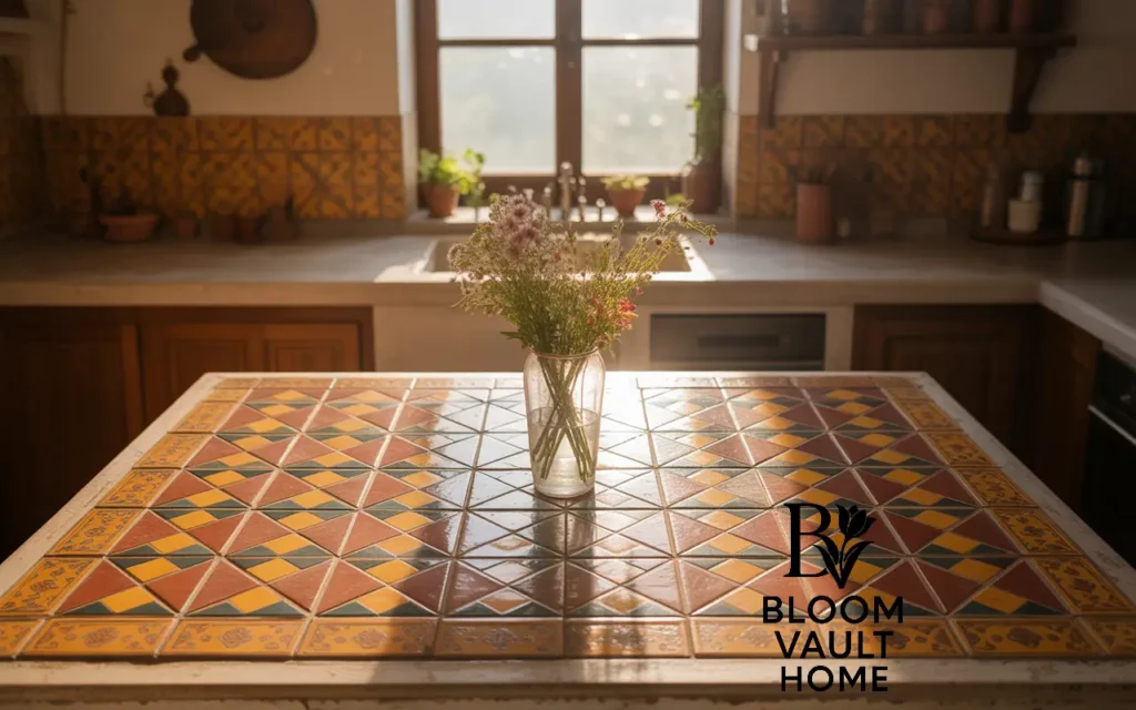 Bohemian Terracotta Tile Kitchen