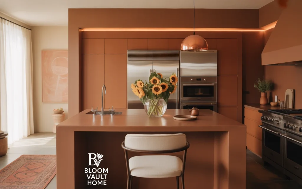 Clay-Colored Island with Wood Top