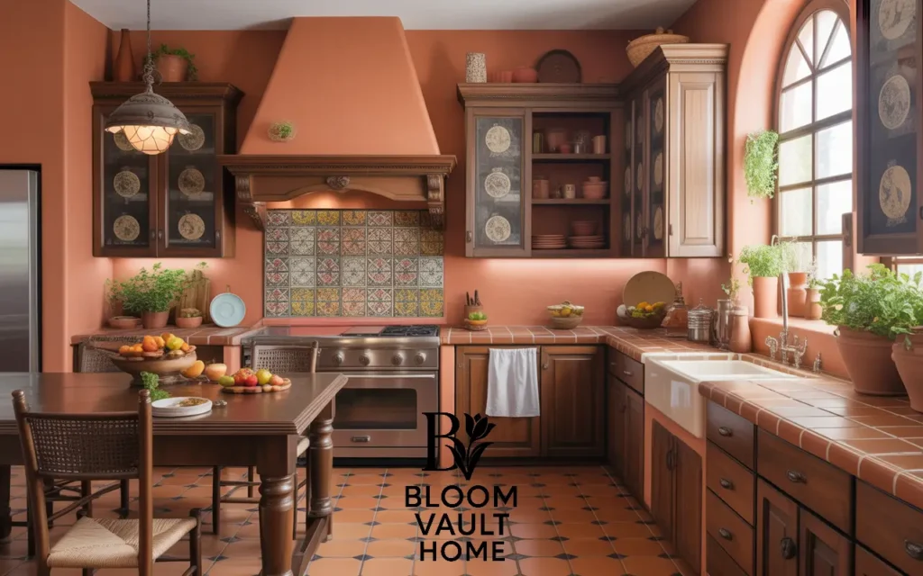 Coastal Terracotta Tile Kitchen