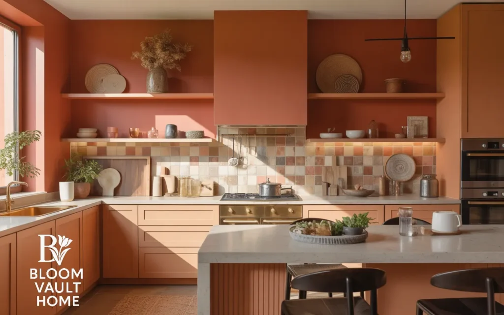 Earthy Terracotta Accent Wall