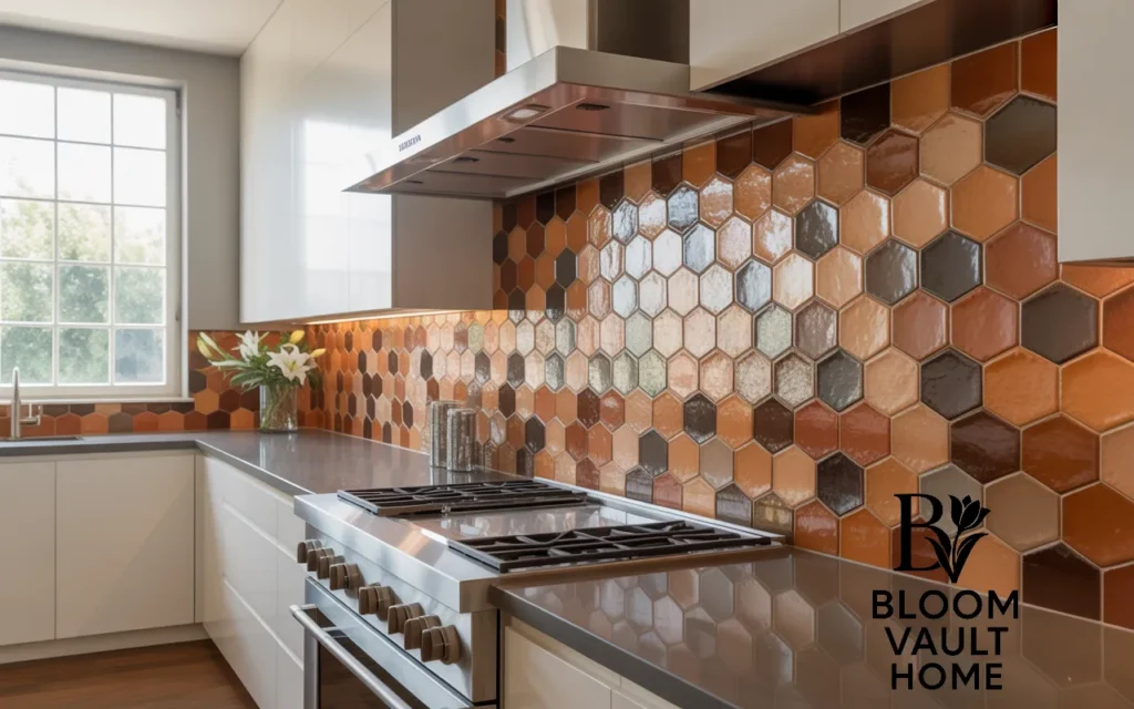 Eclectic Terracotta Tile Kitchen