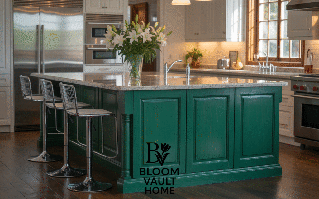 Emerald Green Kitchen Island