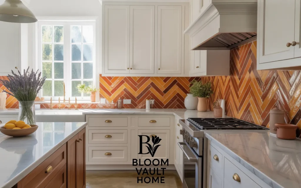 French Country Terracotta Tile Kitchen