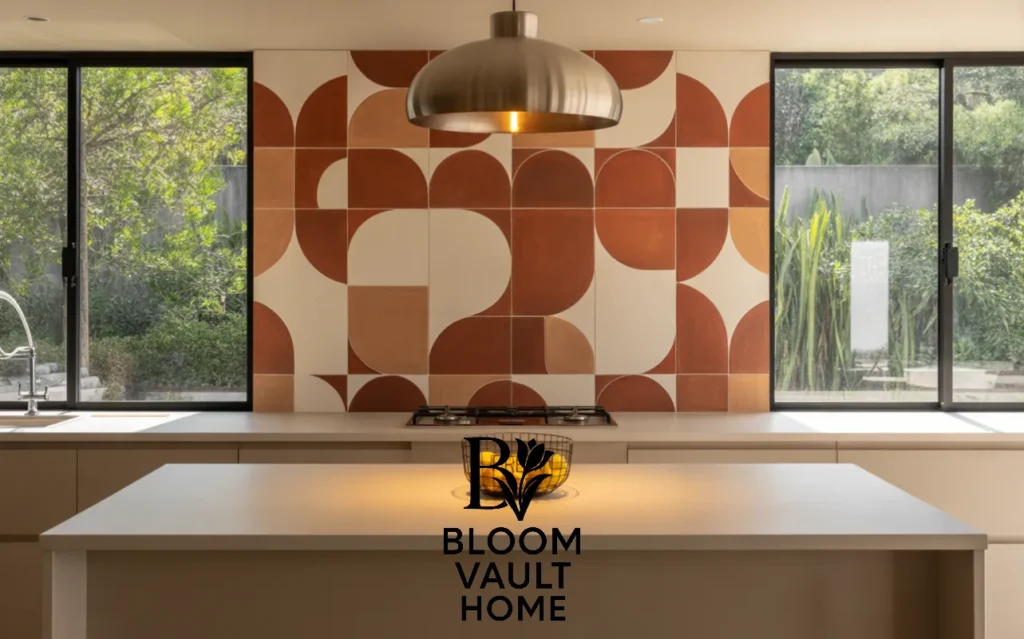 Geometric Terracotta Backsplash