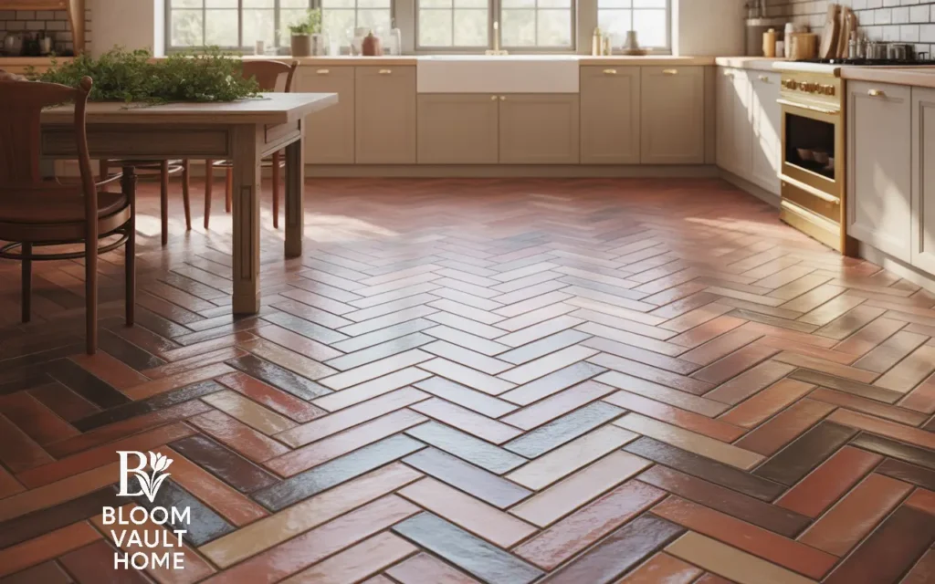 Herringbone Terracotta Layout