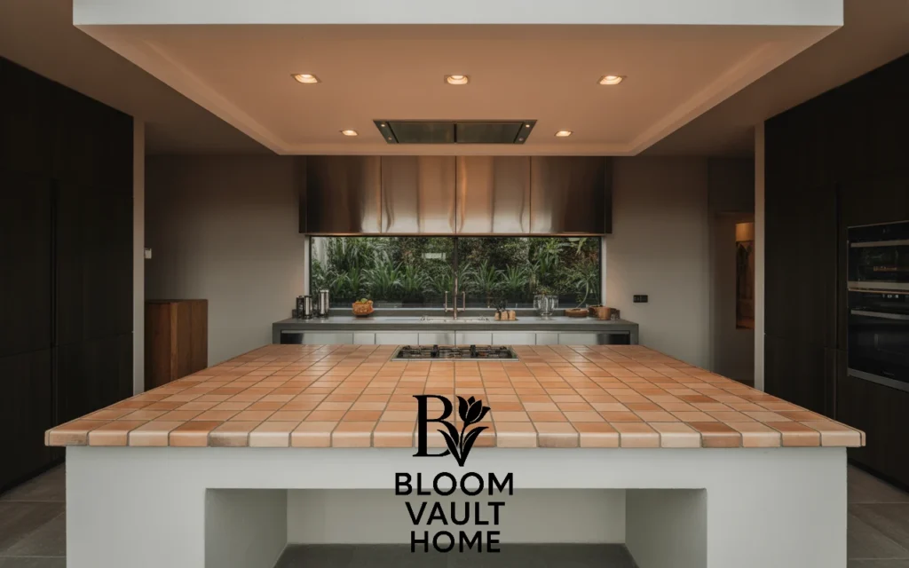 Industrial Terracotta Tile Kitchen