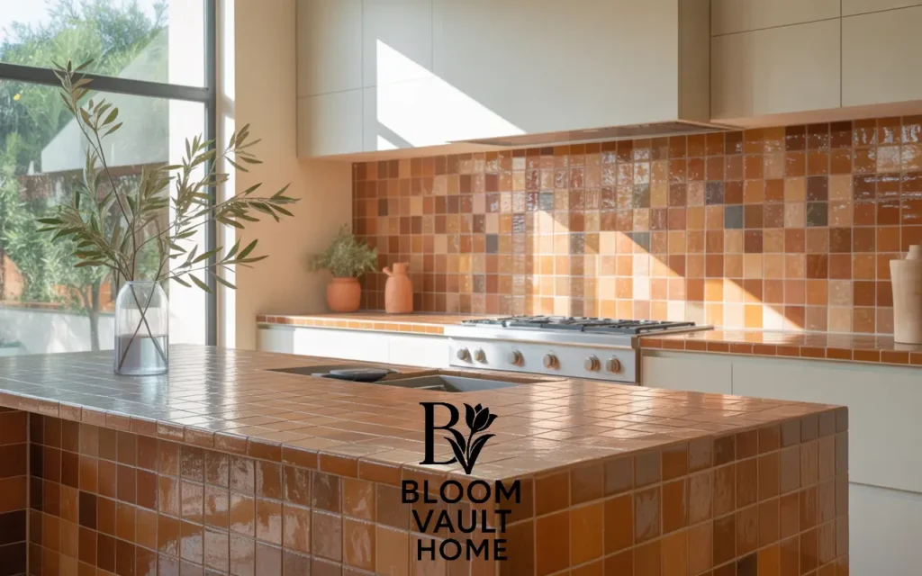 Modern Desert Terracotta Tile Kitchen