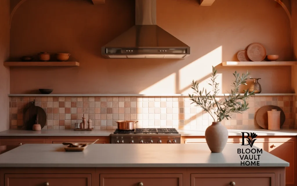 Plaster Walls in Muted Terracotta