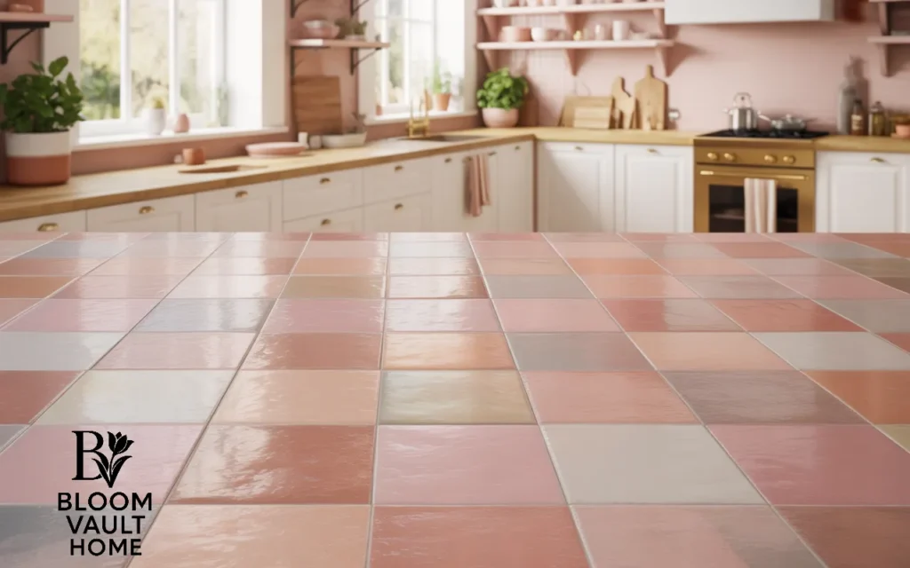 Soft Pink-Toned Terracotta Tiles