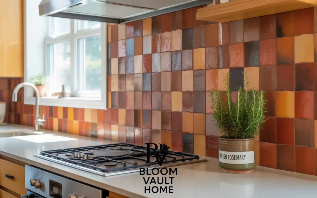 Terracotta Slab Backsplash