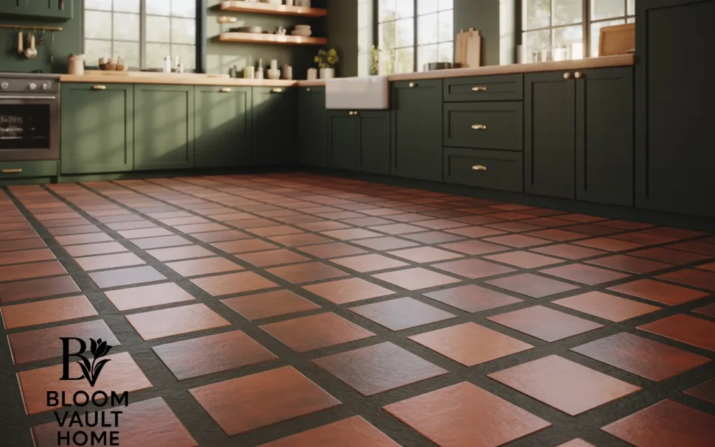 Terracotta Tiles with Dark Grout