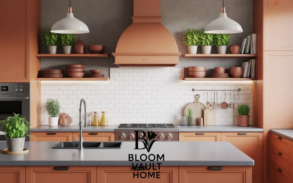 Terracotta and Concrete for Industrial Style