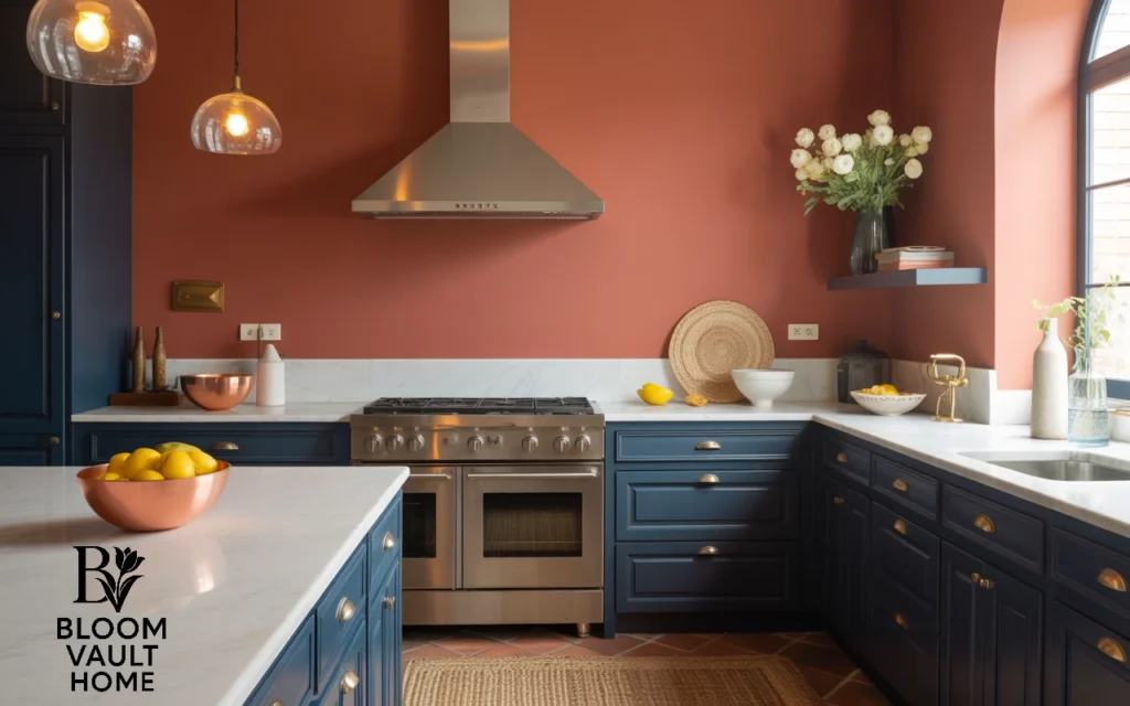 Terracotta and Navy Contrast