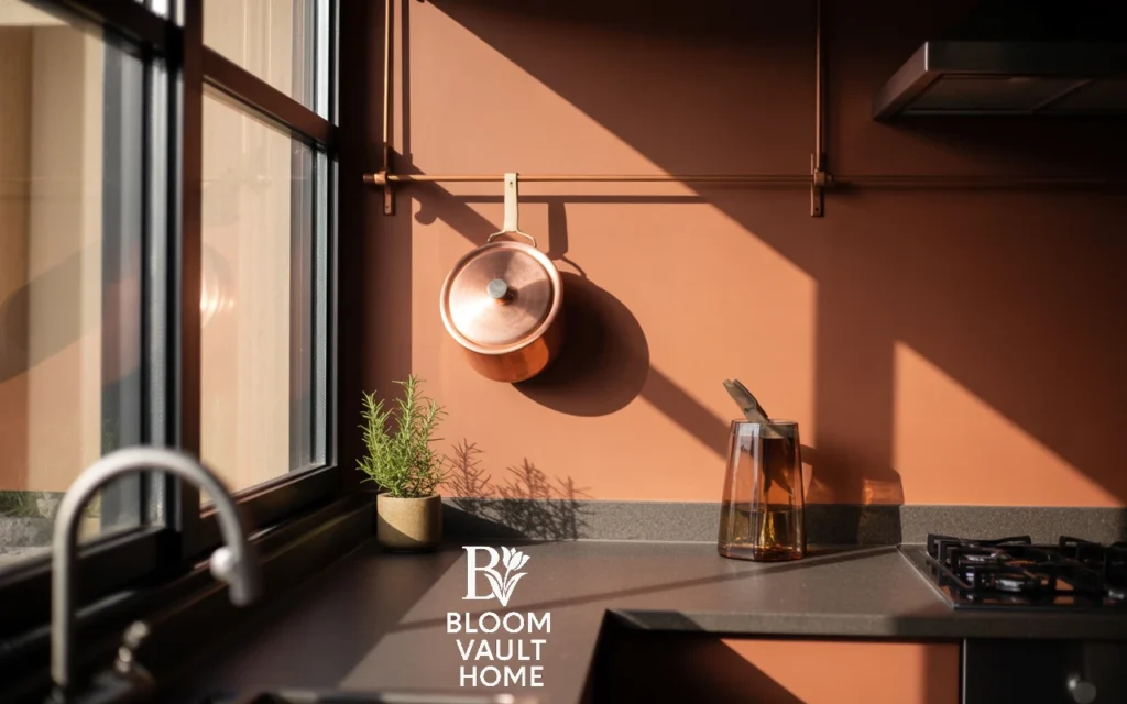 Terracotta on Open-Plan Accent Walls