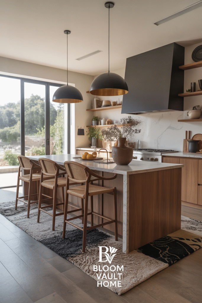 Accent Rugs Under the Island