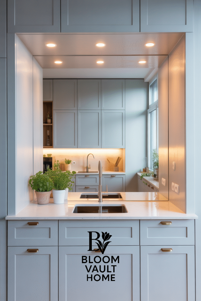 Add a Mirror Backsplash