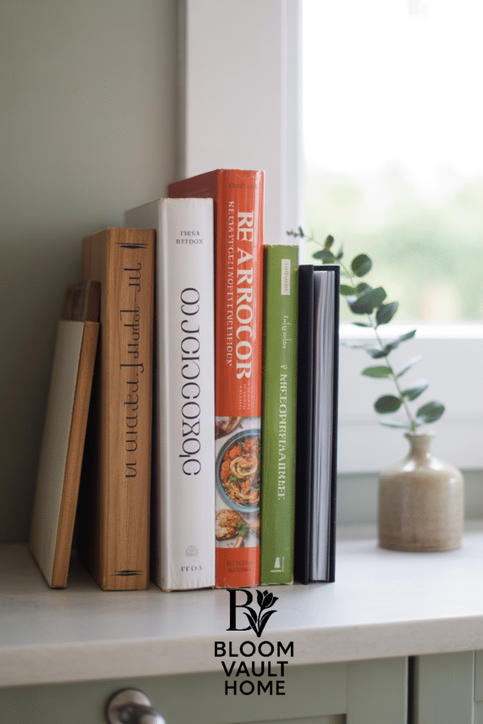 Artful Stack of Cookbooks