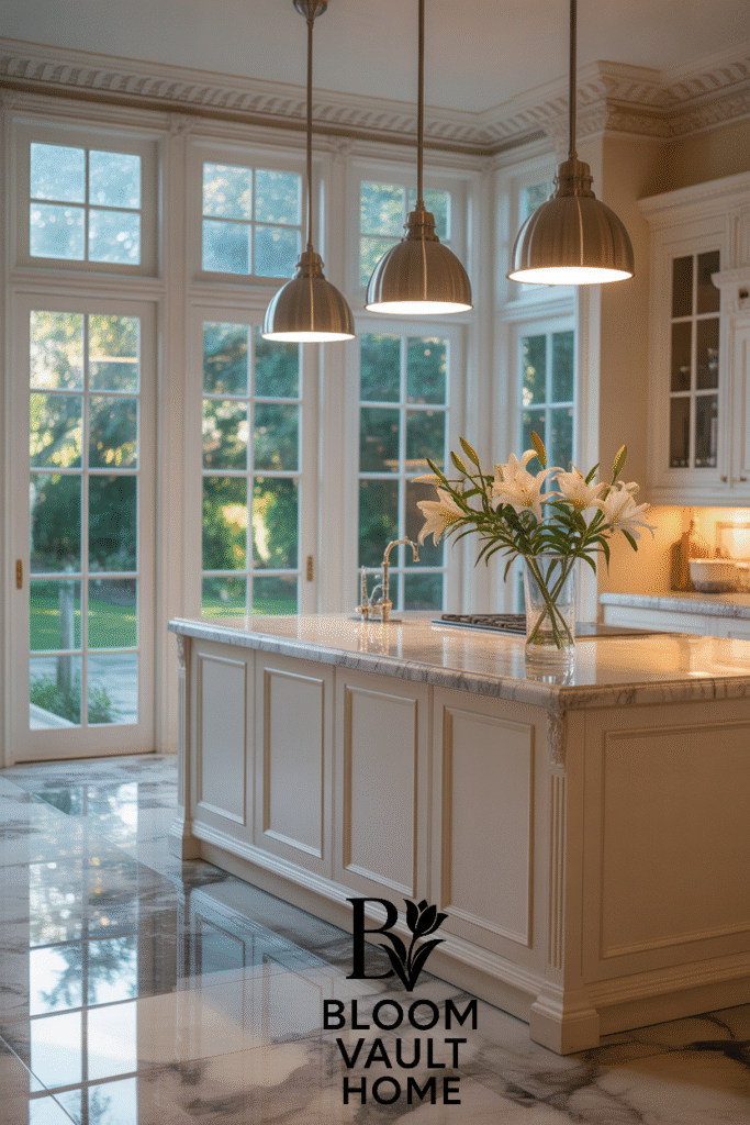 Classic Marble Stone Kitchen Floor