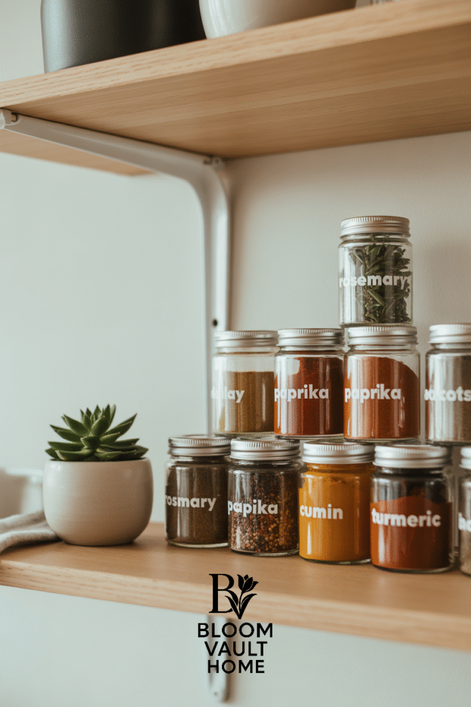 Curated Spice Jar Display