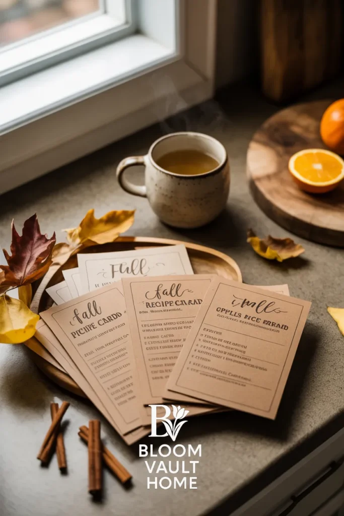 Decorate with Fall Recipe Cards