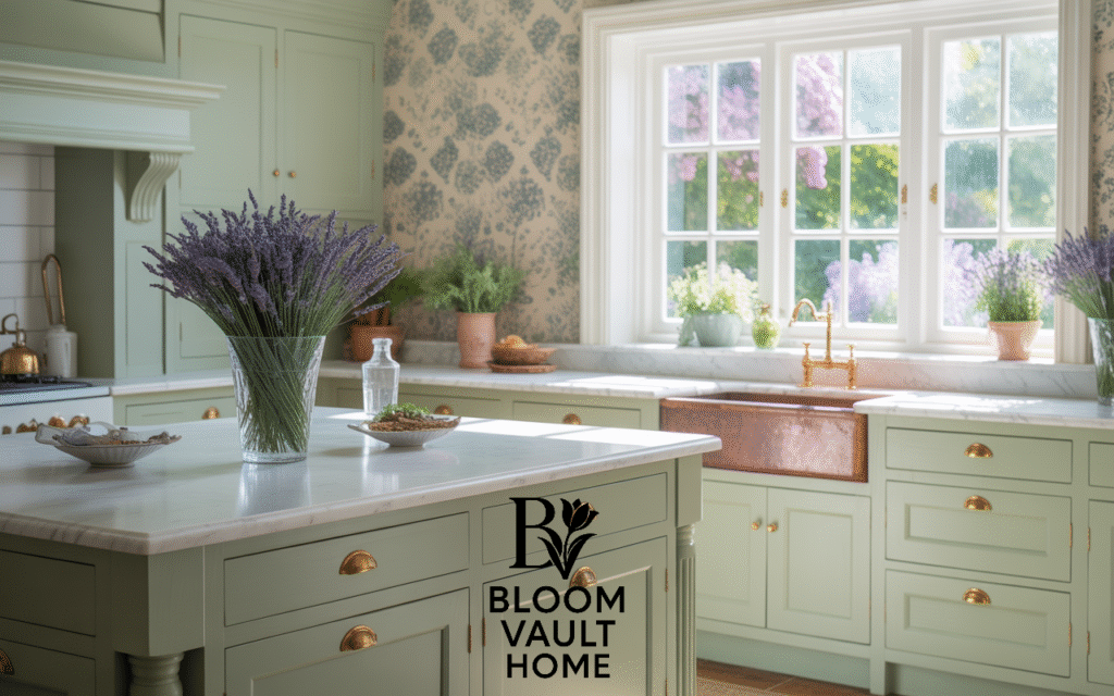 English Inspired Green Kitchen