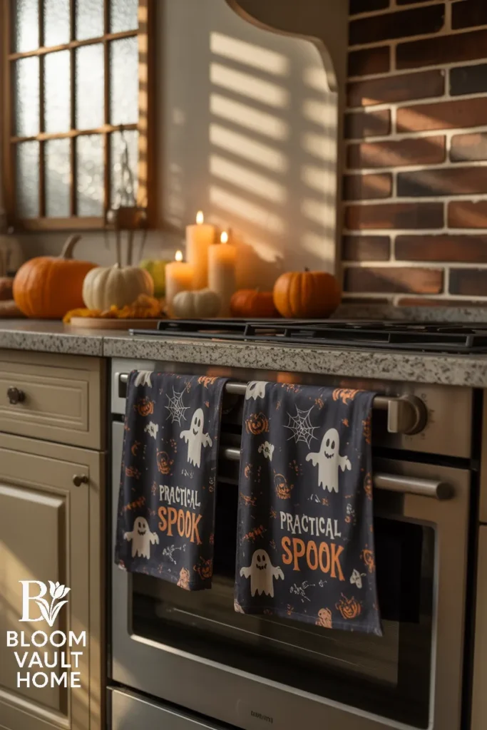 Halloween-Themed Dish Towels