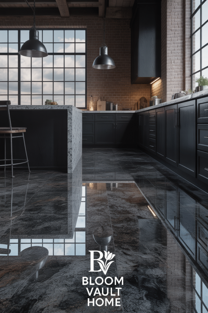 Industrial Granite Stone Kitchen Floor