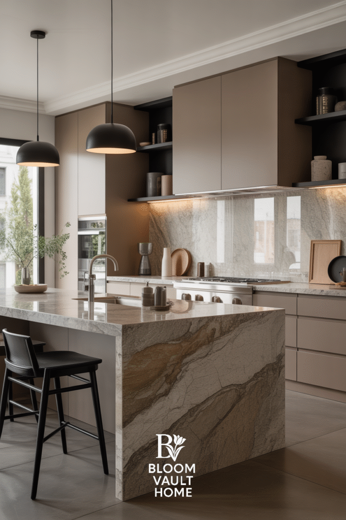 Industrial Stone Benchtop Kitchen