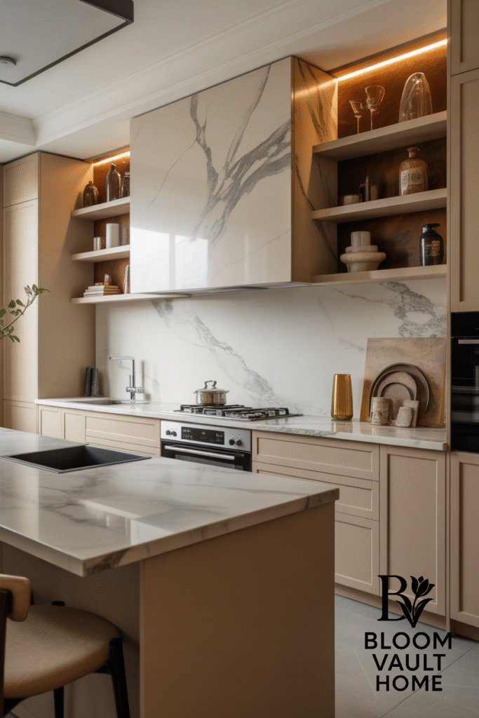 Luxury Marble Stone Wall Kitchen