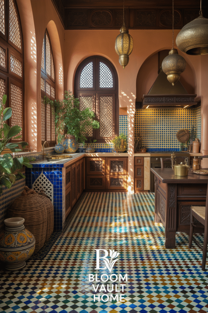 Moroccan Mosaic Stone Kitchen Floor