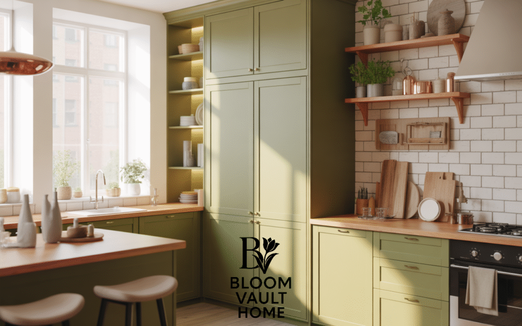 Olive Green Pantry Doors