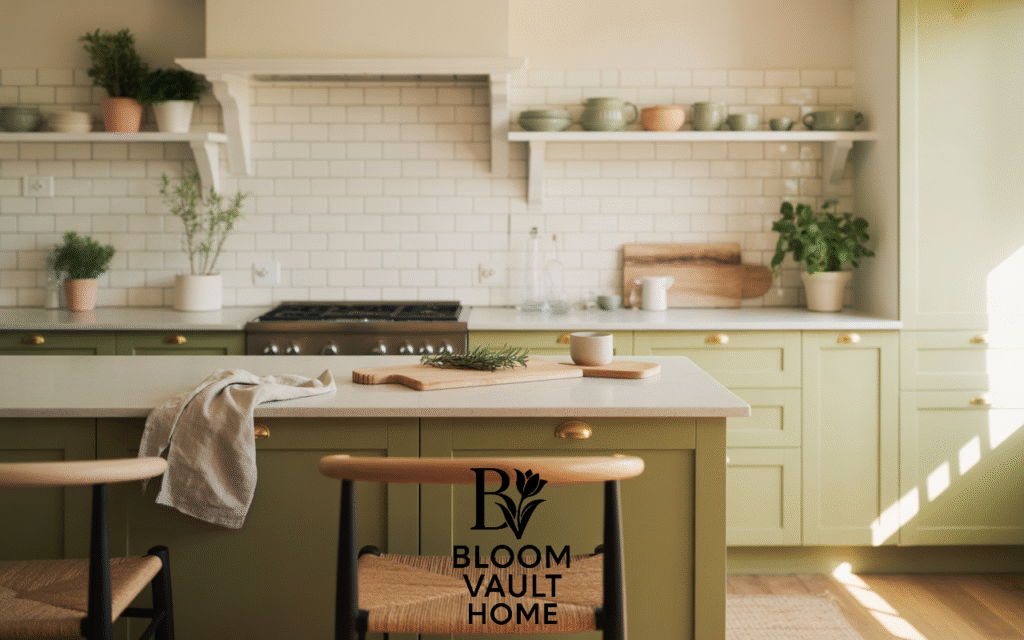Olive Green in Scandinavian Kitchens