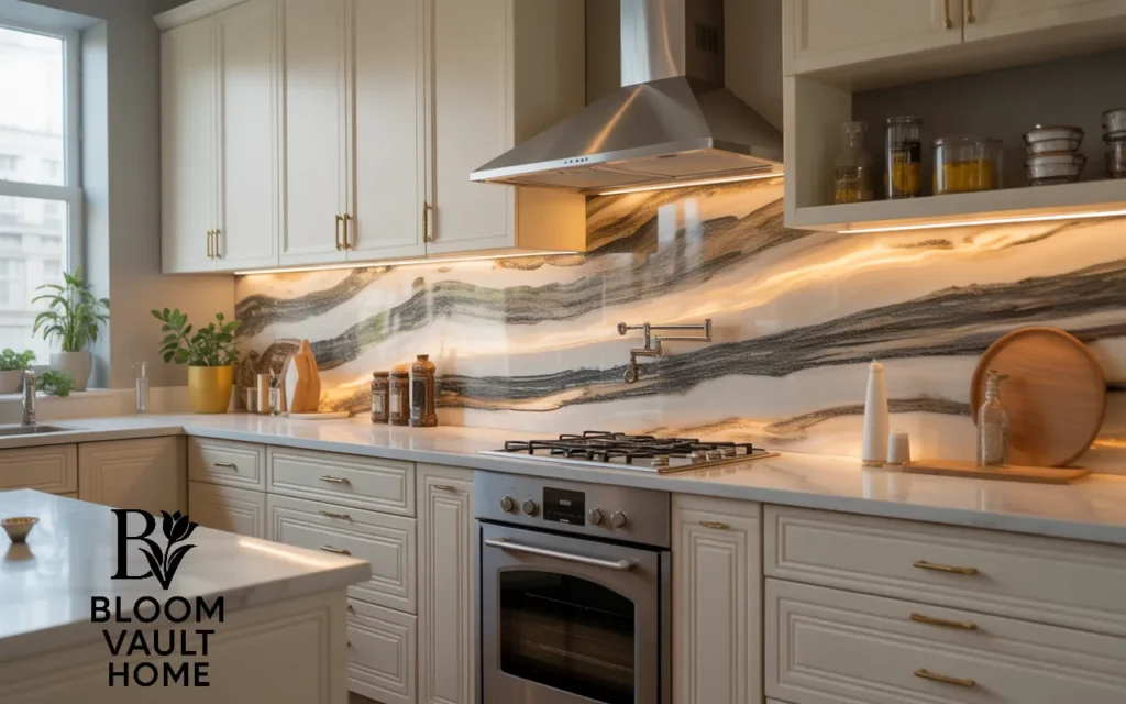 Onyx Stone Backsplash for Dramatic Luxury