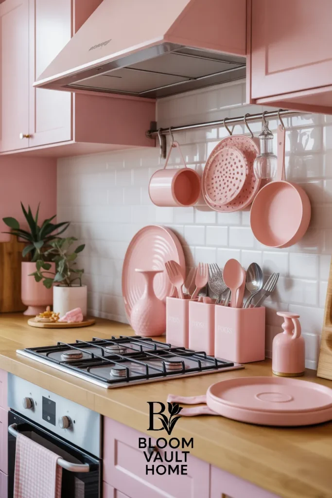 Pink Utensil Holders