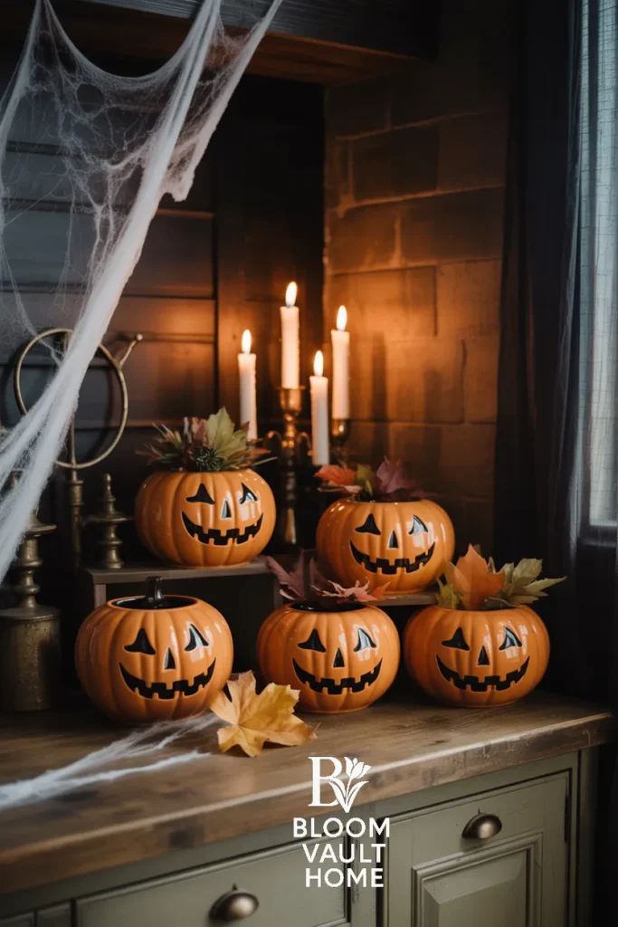 Pumpkin Canisters: Halloween Kitchen Decor Ideas