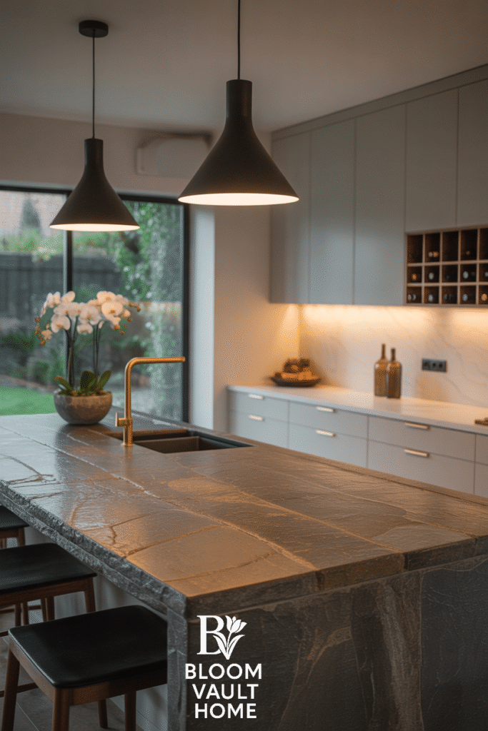 Rustic Stone Benchtop Kitchen