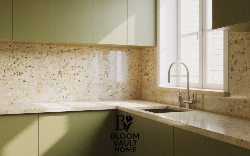 Olive Green and Terrazzo Combo