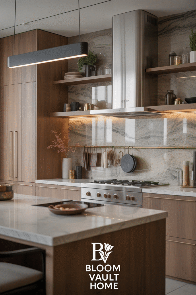 Urban Loft Granite Stone Wall Kitchen