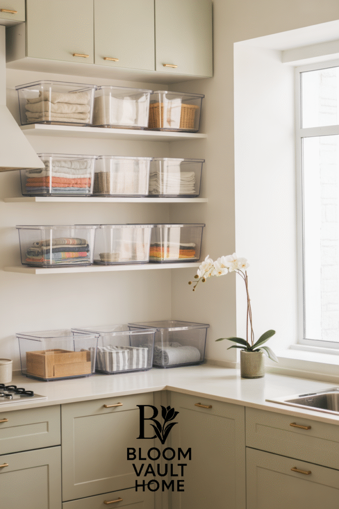 Use Clear Storage Bins