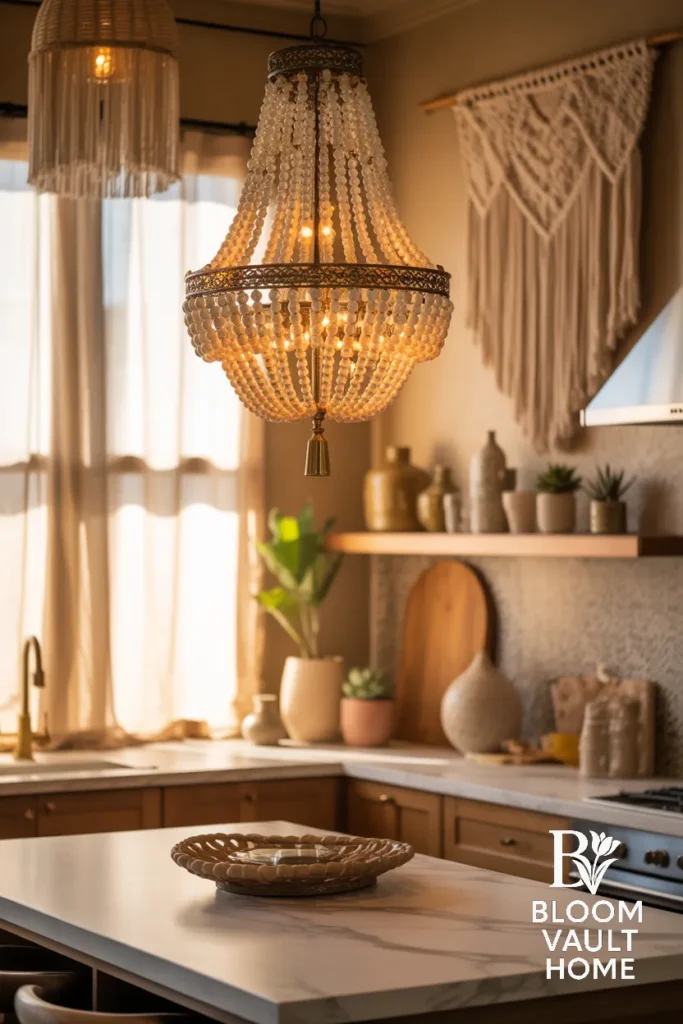 Beaded Chandeliers Boho Glam