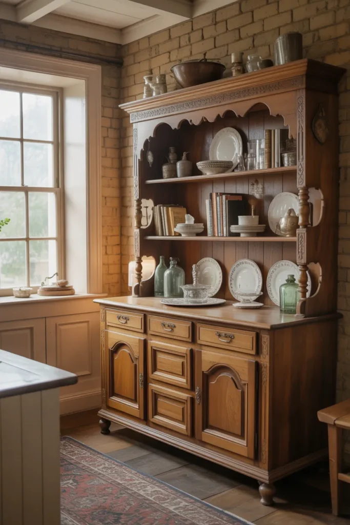Antique Hutch for Storage and Display