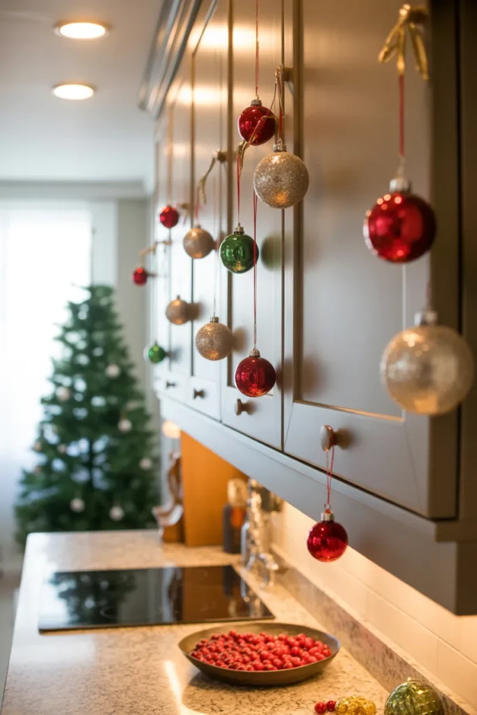 Ornaments Hanging from Knobs
