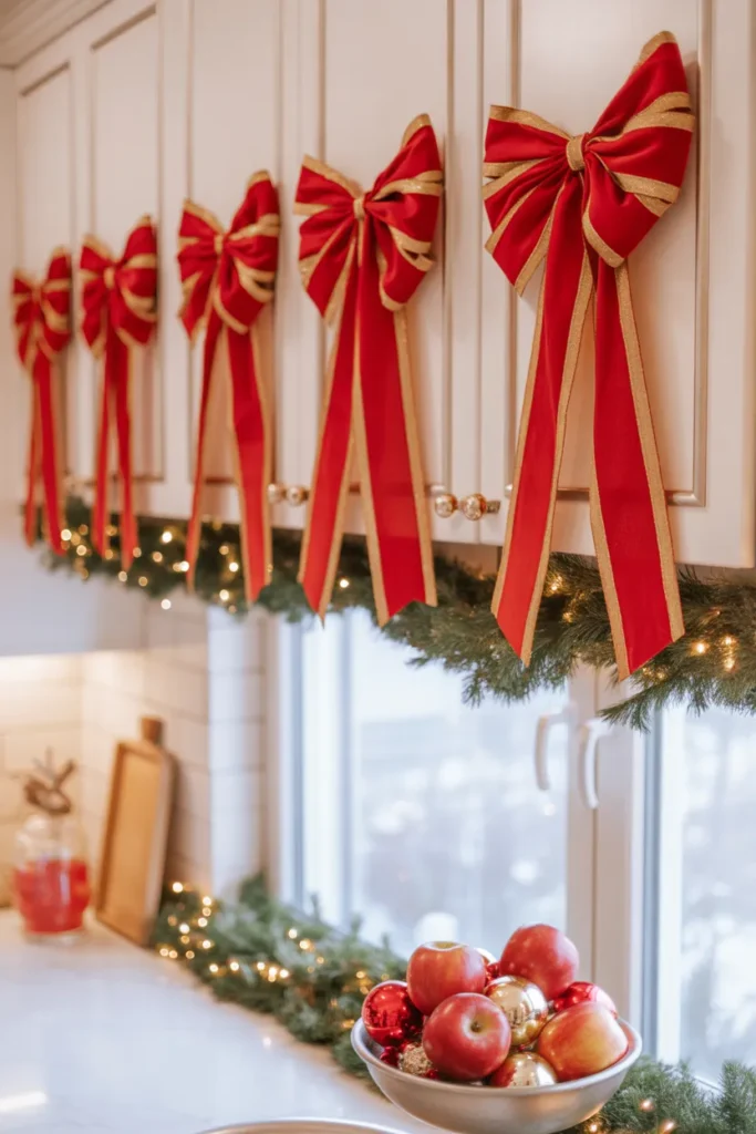 Ribbon Bows on Each Door